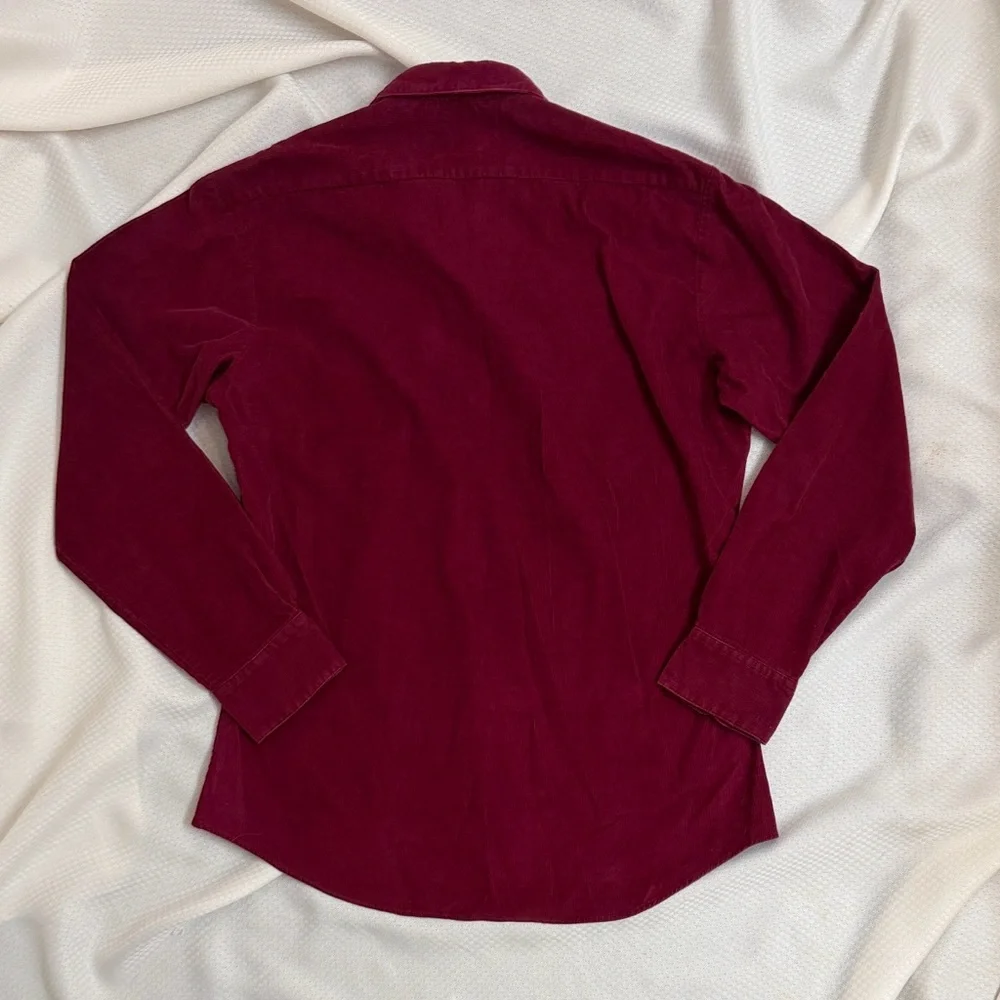 Vintage 1970s GAP Corduroy Red Heritage Workwear Button Down Men’s Small - Picture 3 of 5
